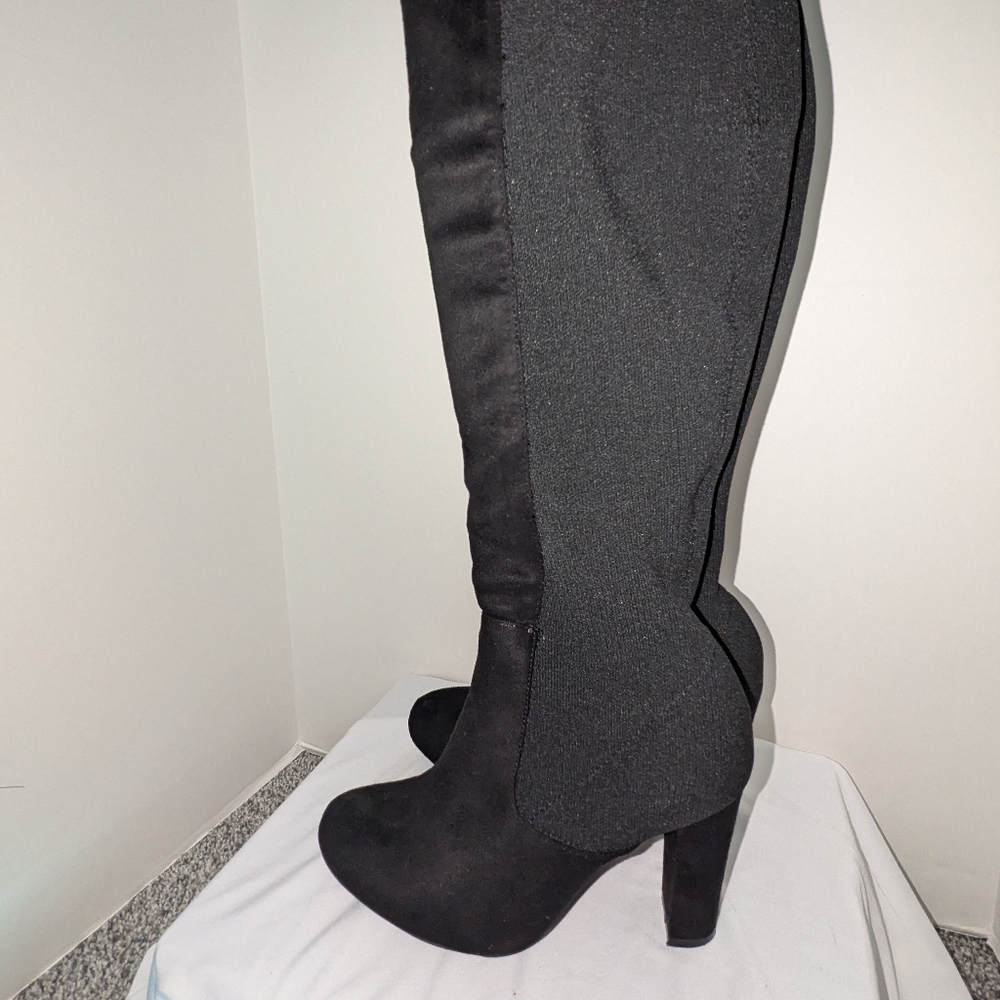 Faux Suede Over the Knee boot 7.5 - Picture 3 of 4